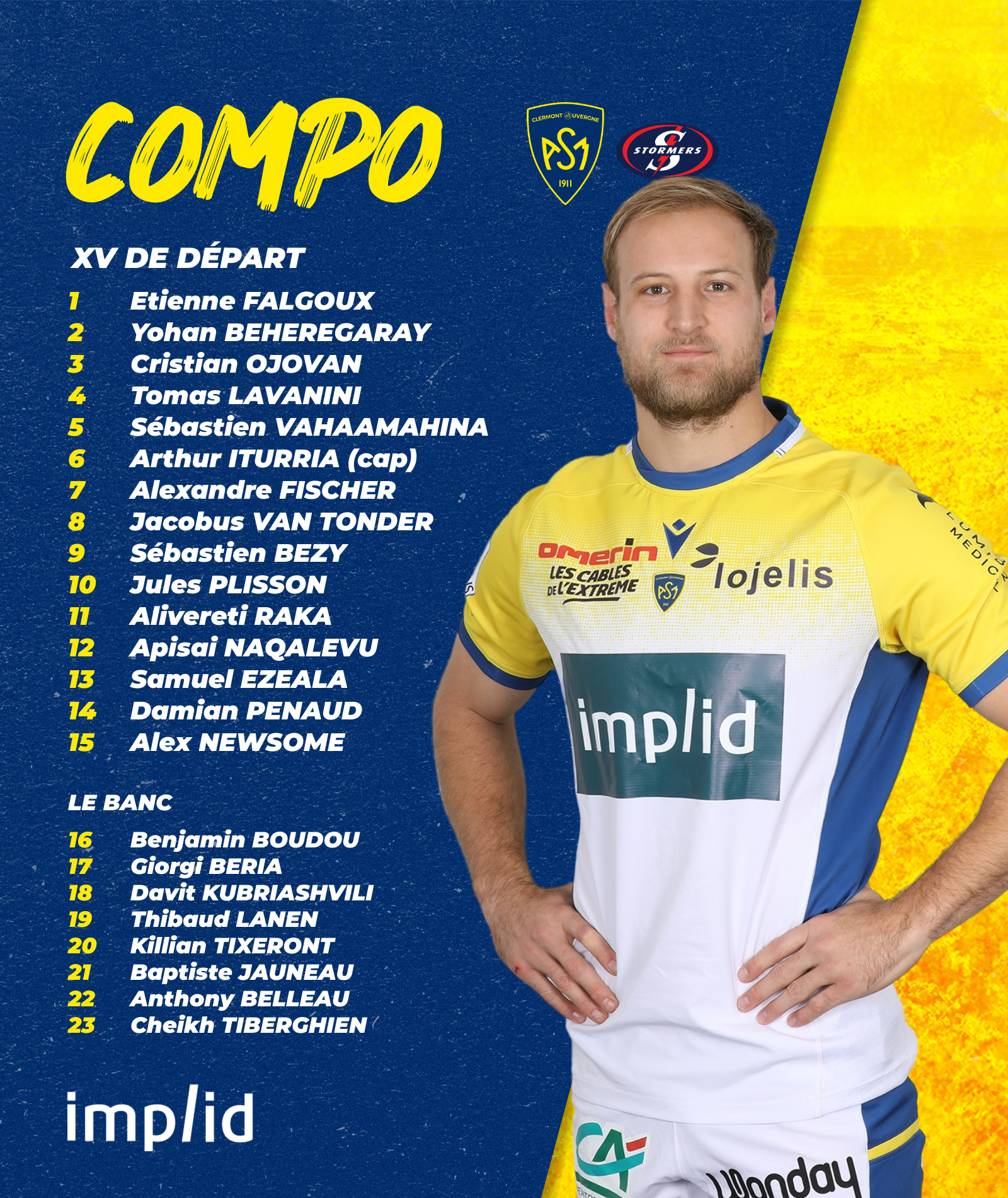 A.S.M.C.A. vs  DHL STORMERS 4933-asm-clermont-team-line-ups--a8222945-8f3e-4d1b-8075-6370645ae268%20%281%29