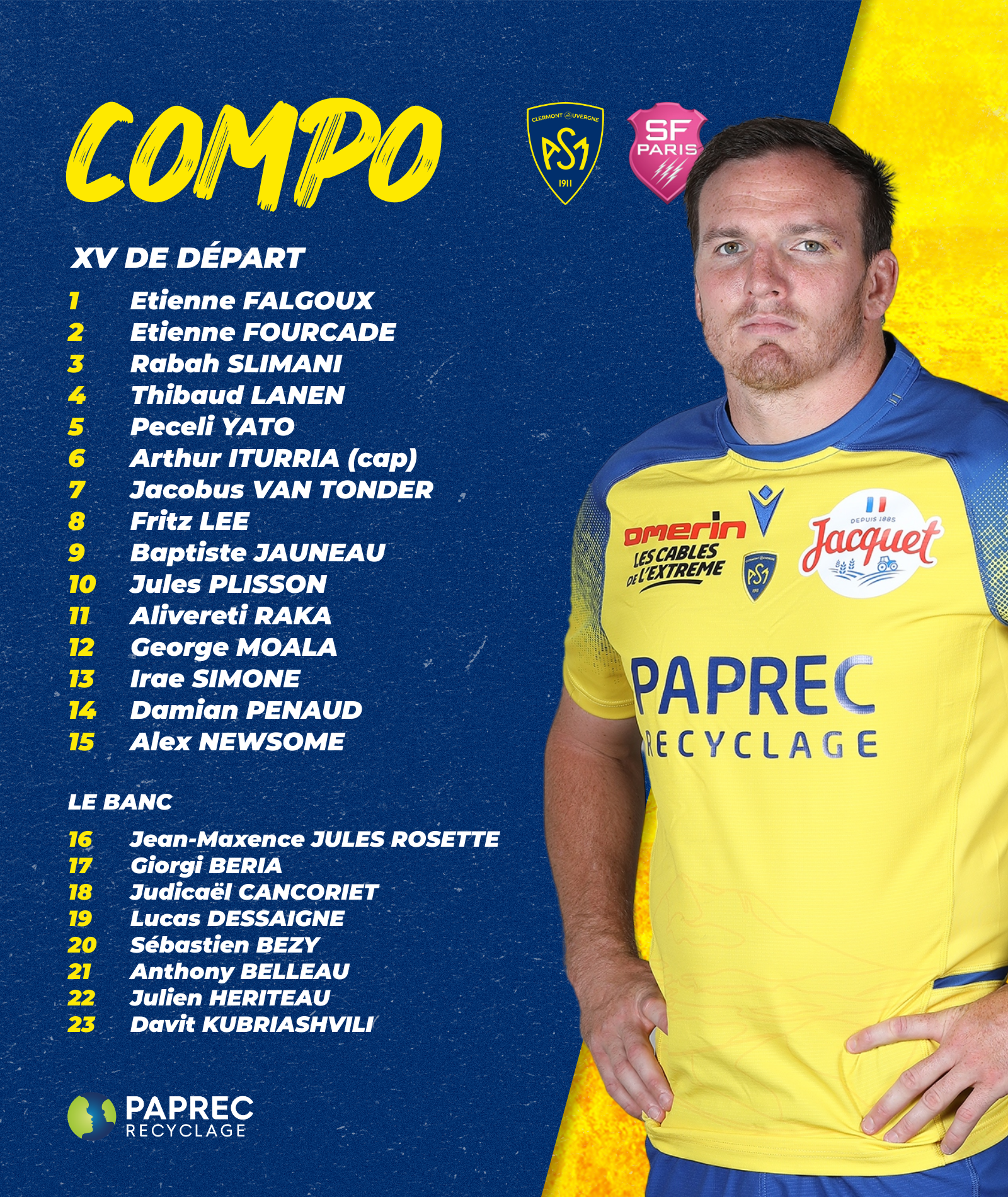 A.S.M.C.A. vs STADE FRANCAIS 5917-asm-clermont-team-line-ups--e92d8819-944e-45cb-8b38-a3b33df90528